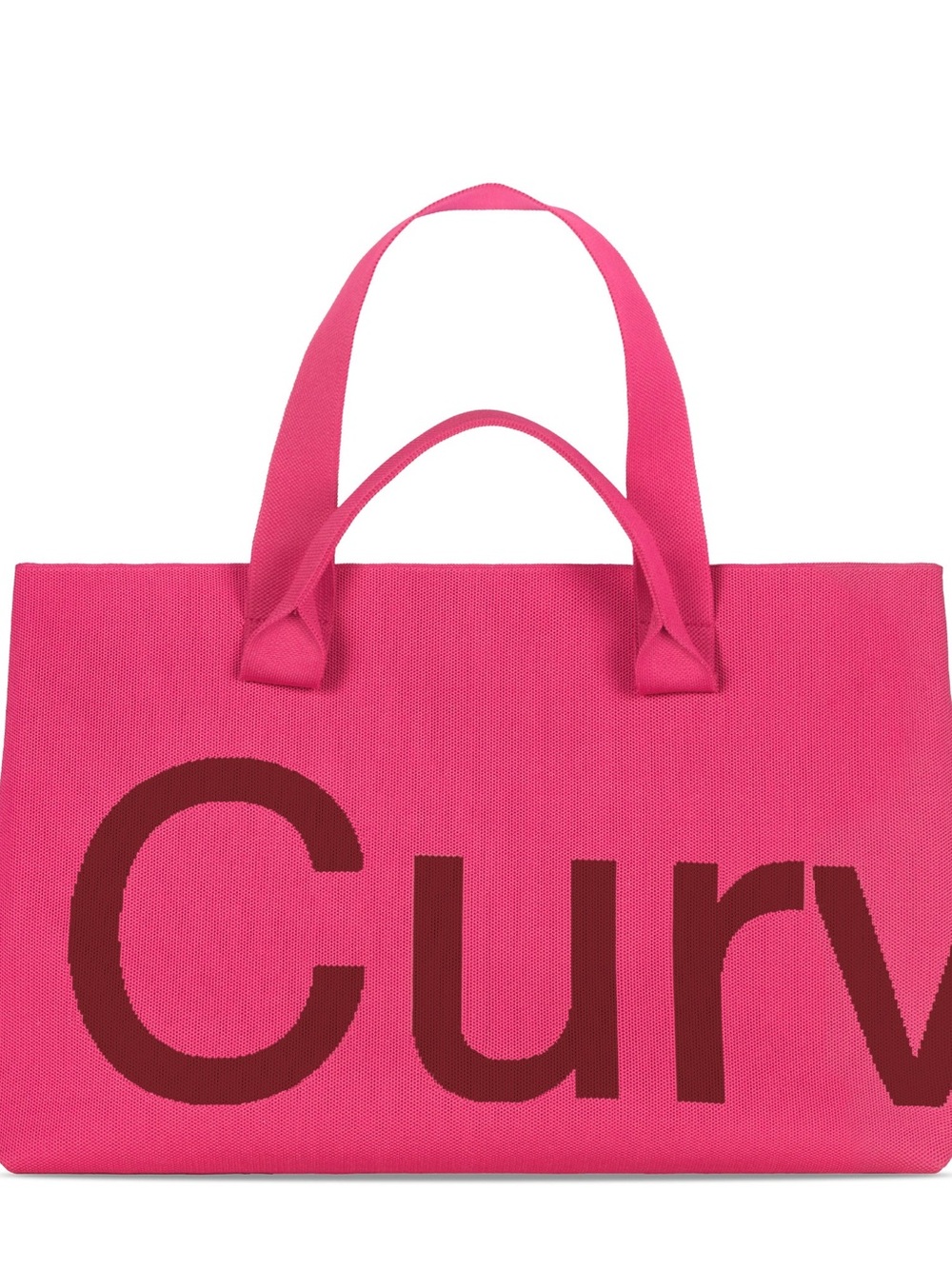 Curves by Sean Brown Curves Perforated Knit Tote- Merlot/Rose
